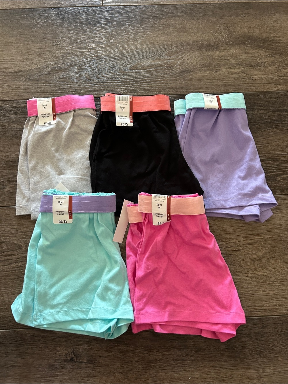 Wonder Nation Girls' Knit Shorts Multi Pack Sz M (7/8)
